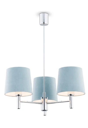 Lampa sufitowa wewnętrzna BOLZANO błękitny-chrom - E27 3x15W 230V IP20