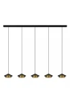 Lampa wisząca wewnętrzna 25452 piaskowa czerń-szczotkowane złoto - LED 45W 3000K 3360lm 220-240V 50/60 Hz IP20