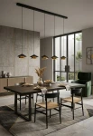 Lampa wisząca wewnętrzna 25452 piaskowa czerń-szczotkowane złoto - LED 45W 3000K 3360lm 220-240V 50/60 Hz IP20