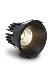 Oprawa oświetleniowa sufitowa wpuszczana LAOS 12 czarna - LED COB 12W 4000K 1140lm 300mA IP40 38° - HOFF LIGHT