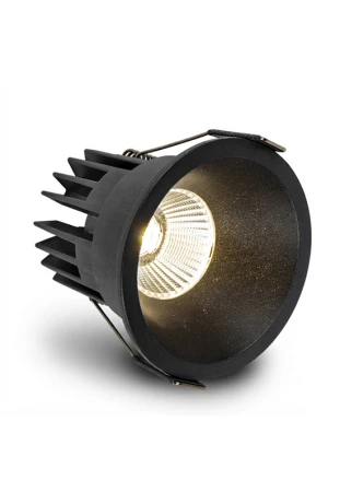 Oprawa oświetleniowa sufitowa wpuszczana LAOS 12 czarna - LED COB 12W 4000K 1140lm 300mA IP40 38° - HOFF LIGHT