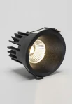 Oprawa oświetleniowa sufitowa wpuszczana LAOS 12 czarna - LED COB 12W 4000K 1140lm 300mA IP40 38° - HOFF LIGHT