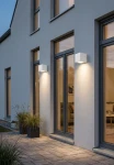 Lampa naścienna zewnętrzna GHANA 12 biała - LED COB 2x6W 3000K 775lm 100-240V IP54 35°-35° - HOFF LIGHT
