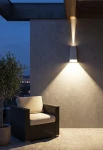Lampa naścienna zewnętrzna ZAMBIA UP-DOWN biała - LED HP 2x3W 3000K 350lm 100-240V IP54 40°-85° - HOFF LIGHT - aranżacja