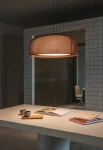 Lampa wisząca wewnętrzna GONG Ø600 mahoniowy brąz-marmurkowa terakota - LED 28W 3000K PHASE CUT 1955lm 220-240V/50-60Hz IP20- LEDS C4