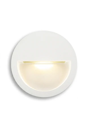 Lampa wpuszczana ścienna ATHENS ROUND 3 Gen.2 biała - LED SMD 3W 2200-2700-3200-4000K 165-175-185-200lm 100-240V IP65 50°- HOFF LIGHT