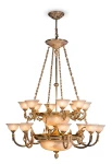 Żyrandol antyczny z alabastru z tulipanami 5931-16AT- E27 24x50W 220-240V IP20 - MARTINEZ Y ORTS