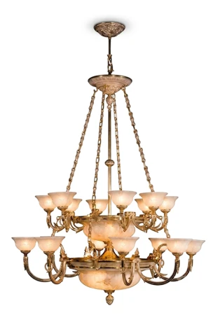 Żyrandol antyczny z alabastru z tulipanami 5931-16AT- E27 24x50W 220-240V IP20 - MARTINEZ Y ORTS