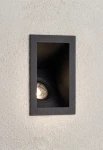 Oprawa ścienna wpuszczana FOCUS czarna - GU10 50W 110-240V IP23 - KOHL Lightg
