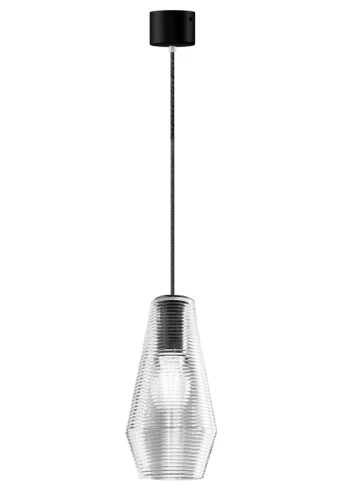 Lampa wisząca wewnętrzna OLIVIA black-crystal glass - LED max 57W E27 2700K 1050lm 220-240V AC IP20 - PANZERI