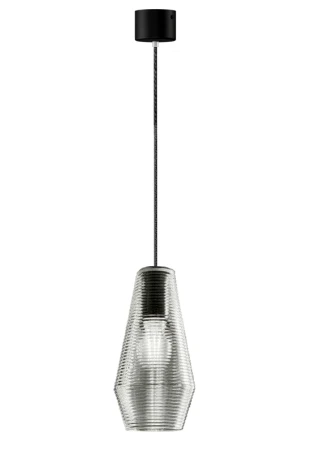 Lampa wisząca wewnętrzna OLIVIA black-steel glass - LED max 57W E27 2700K 1050lm 220-240V AC IP20 - PANZERI