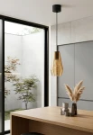 Lampa wisząca wewnętrzna OLIVIA black-amber glass - LED max 57W E27 2700K 1050lm 220-240V AC IP20 - PANZERI