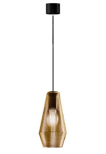 Lampa wisząca wewnętrzna OLIVIA black-bronze glass - LED max 57W E27 2700K 1050lm 220-240V AC IP20 - PANZERI