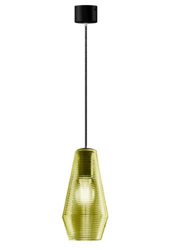 Lampa wisząca wewnętrzna OLIVIA black-green glass - LED max 57W E27 2700K 1050lm 220-240V AC IP20 - PANZERI