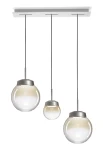 Lampa wisząca wewnętrzna JOTTO Ø25-Ø15-Ø25 stal szczotkowana - 3x10W LED GX53 220-240V AC IP20 - MILOOX