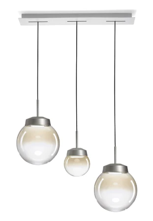 Lampa wisząca wewnętrzna JOTTO Ø25-Ø15-Ø25 stal szczotkowana - 3x10W LED GX53 220-240V AC IP20 - MILOOX