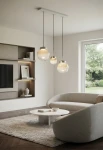 Lampa wisząca wewnętrzna JOTTO Ø25-Ø15-Ø25 stal szczotkowana - 3x10W LED GX53 220-240V AC IP20 - MILOOX - aranżacja