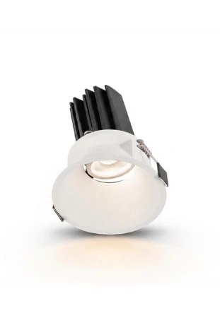 Oprawa oświetleniowa sufitowa wpuszczana TAIWAN ROUND biała - LED COB 7-10W 2700-3200-4000K 490-540-550, 670-740-755lm 180-250mA IP20 24° - HOFF LIGHT
