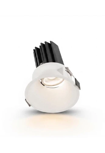 Oprawa oświetleniowa sufitowa wpuszczana TAIWAN ROUND biała - LED COB 7-10W 2700-3200-4000K 490-540-550, 670-740-755lm 180-250mA IP20 24° - HOFF LIGHT