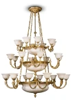 Żyrandol antyczny z alabastru z tulipanami 5931-28AT- E27 42x60W 220-240V IP20 - MARTINEZ Y ORTS