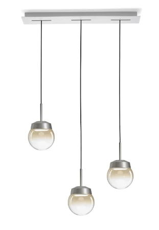 Lampa wisząca wewnętrzna JOTTO Ø15-Ø15-Ø15 stal szczotkowana - 3x10W LED GX53 220-240V AC IP20 - MILOOX