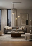 Lampa wisząca wewnętrzna JOTTO Ø15-Ø15-Ø15 stal szczotkowana - 3x10W LED GX53 220-240V AC IP20 - MILOOX - aranżacja