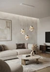 Lampa wisząca wewnętrzna JOTTO Ø25-Ø25-Ø25 stal szczotkowana - 3x10W LED GX53 220-240V AC IP20 - MILOOX - aranżacja