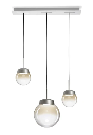 Lampa wisząca wewnętrzna JOTTO Ø15-Ø25-Ø15 stal szczotkowana - 3x10W LED GX53 220-240V AC IP20 - MILOOX