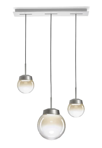 Lampa wisząca wewnętrzna JOTTO Ø15-Ø25-Ø15 stal szczotkowana - 3x10W LED GX53 220-240V AC IP20 - MILOOX