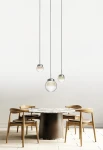 Lampa wisząca wewnętrzna JOTTO Ø15-Ø25-Ø15 stal szczotkowana - 3x10W LED GX53 220-240V AC IP20 - MILOOX - aranżacja