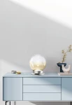 Lampa stołowa wewnętrzna JOTTO Ø25 stal szczotkowana - 10W LED GX53 220-240V AC IP20 DIMM - MILOOX - aranżacja
