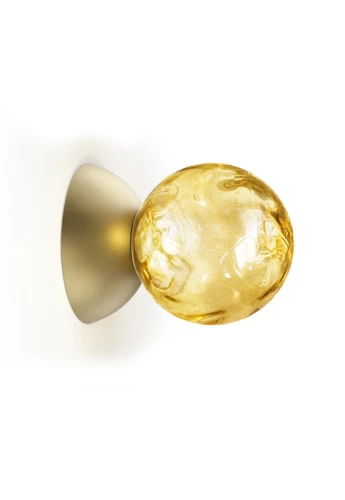 Kinkiet sufitowo-ścienny wewnętrzny nadbudowany MURANÉ Ø10 champagne-bronze glass - LED, 4W, 2700K, CRI>90, 24V DC ON-OFF, IP20 - PANZERI