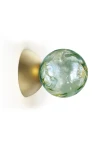 Kinkiet sufitowo-ścienny wewnętrzny nadbudowany MURANÉ Ø10 champagne-forest green glass - LED, 4W, 2700K, CRI>90, 24V DC ON-OFF, IP20 - PANZERI