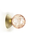Kinkiet wewnętrzny MURANÉ Ø10 champagne-pink glass - LED 4W 2700K 167lm 220-240V AC ON-OFF IP20 - PANZERI