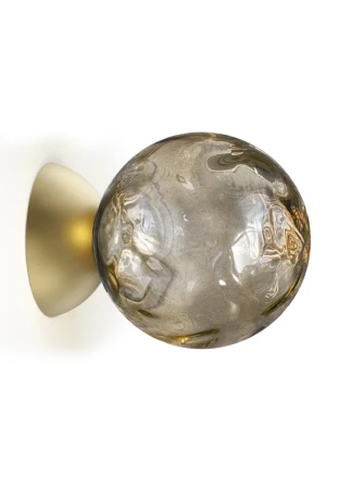 Kinkiet wewnętrzny MURANÉ Ø15 champagne-smoke grey glass - LED 4W 2700K 167lm 220-240V AC ON-OFF IP20 - PANZERI