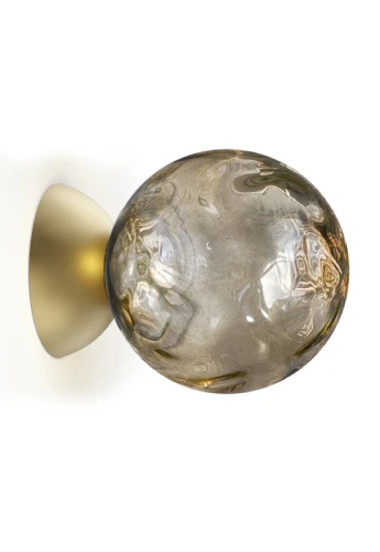 Kinkiet wewnętrzny MURANÉ Ø15 champagne-smoke grey glass - LED 4W 2700K 167lm 220-240V AC ON-OFF IP20 - PANZERI