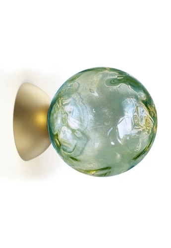 Kinkiet wewnętrzny MURANÉ Ø15 champagne-forest green glass - LED 4W 2700K 167lm 220-240V AC ON-OFF IP20 - PANZERI