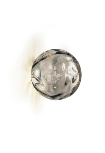 Kinkiet sufitowo-ścienny wewnętrzny MURANÉ Ø10 champagne-smoke grey glass - LED 4W 2700K 167lm 24V DC ON-OFF IP20 - PANZERI