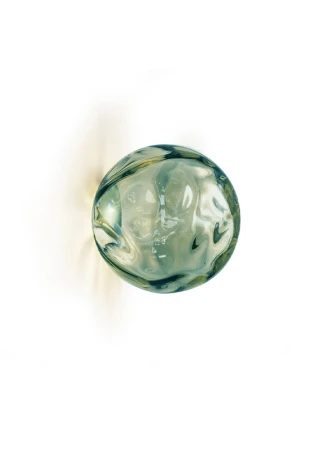 Kinkiet sufitowo-ścienny wewnętrzny nadbudowany MURANÉ Ø10 champagne-forest green glass - LED, 4W, 2700K, CRI>90, 24V DC ON-OFF, IP20 - PANZERI