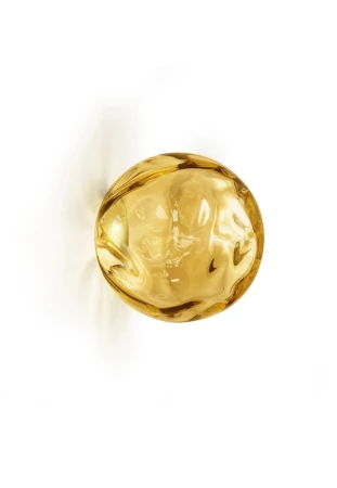 Kinkiet sufitowo-ścienny wewnętrzny nadbudowany MURANÉ Ø10 champagne-caramel glass - LED, 4W, 2700K, CRI>90, 24V DC ON-OFF, IP20 - PANZERI