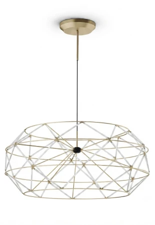 Lampa wisząca wewnętrzna EUCLIDE 920 złota - LED 92W 3000K 7922lm 24V IP20 ON-OFF - URBAN LIGHTING
