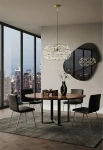 Lampa wisząca wewnętrzna EUCLIDE 700 złota - LED 62W 2700K 4805lm 24V IP20 ON-OFF - URBAN LIGHTING - aranżacja