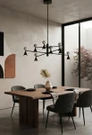 Lampa wisząca wewnętrzna BINGO trawertyn-czarna - 57W LED 3000K 2965lm 220-240V AC IP20 - aranżacja