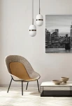 Lampa wisząca wewnętrzna DOMU Ø15 brązowo-biała - 2x10W LED GX53 220-240V AC IP20 - MILOOX - aranżacja
