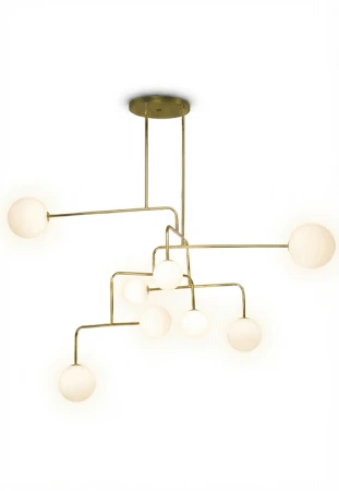 Lampa wisząca wewnętrzna CONSTELLATION ⌀144 - G9 LED IP20 polerowany mosiądz - ALMA LIGHT 