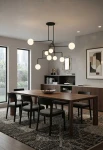 Lampa wisząca wewnętrzna CONSTELLATION ⌀144 czarna - G9 LED IP20 - ALMA LIGHT - aranżacja