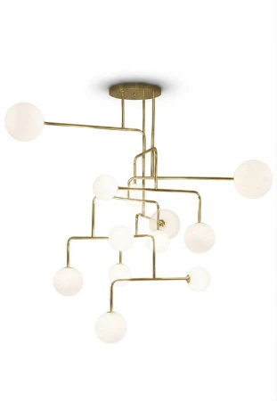 Lampa wisząca wewnętrzna CONSTELLATION ⌀145 - G9 LED IP20 polerowany mosiądz - ALMA LIGHT 