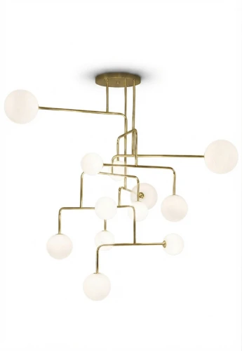Lampa wisząca wewnętrzna CONSTELLATION ⌀145 - G9 LED IP20 polerowany mosiądz - ALMA LIGHT