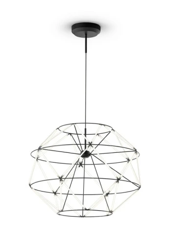 Lampa wisząca wewnętrzna EUCLIDE 560 matowy czarny - LED 62W 2700K 4593lm 24V IP20 ON-OFF - URBAN LIGHTING