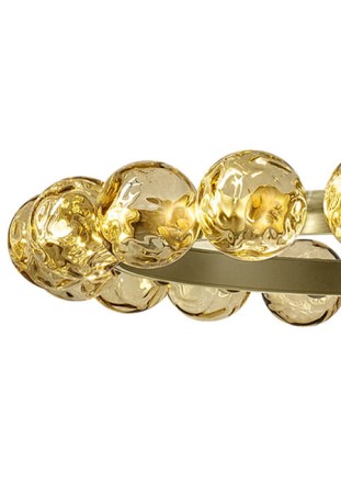 Lampa sufitowa wisząca MURANÉ R Ø110 champagne-bronze glass - LED, 3000K, CRI>90, 24V DC, IP20 - PANZERI